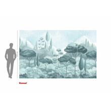 Fototapet med skogslandskap och storleksangivelser