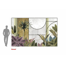 Fototapet med växtmotiv och höjdangivelse