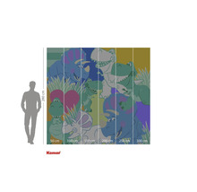 Fototapet med dinosauriemotiv och storleksinformation