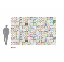 Fototapet med kakelmönster och en höjd på 250 cm