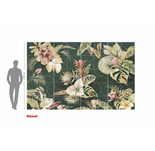 Komar fototapet med växtmotiv och storleksinformation