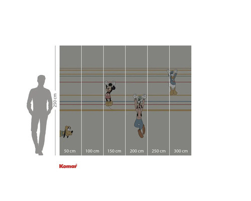 Fototapet med motiv av Musse Pigg, Långben, Kalle Anka och Pluto