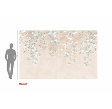 Fototapet med blommönster för väggdekoration