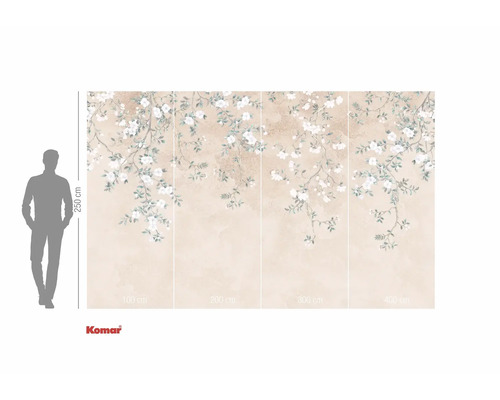 Fototapet med blommönster för väggdekoration