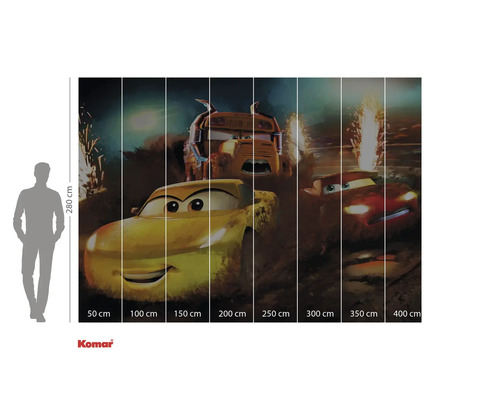 Fototapet med bilmotiv och storleksangivelser