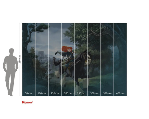 Fototapet med motiv från filmen Brave, inklusive måttuppgifter