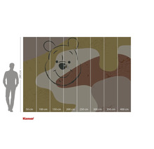 Komar fototapet med Winnie the Pooh-motiv och storleksangivelser.