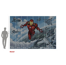 Komar fototapet med Iron Man och flygplan, mått 280 cm x 400 cm