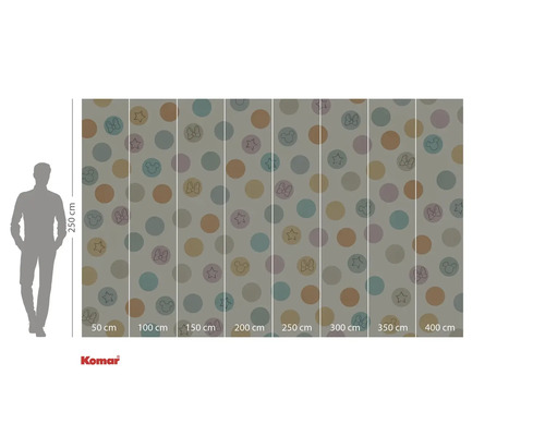 Fototapet med prickar och Disney-motiv för väggdekoration