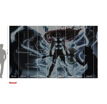 Thor väggmålning med Groot och Rocket i serietidningsstil