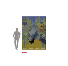 Komar non-woven tapet med blom- och fågelmotiv, 280x200 cm