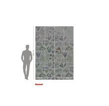 Fototapet med växtmönster och storleksangivelser