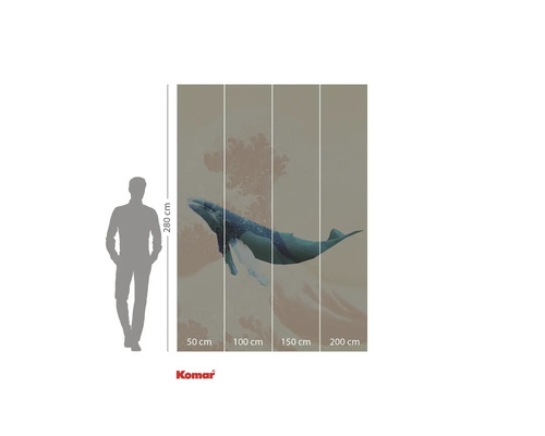 Komar fototapet med valmotiv, 280 x 200 cm