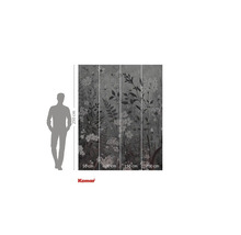 Komar fototapet med blommönster och storleksangivelser