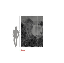 Komar fototapet med dinosaurier, vattenfall och palmer