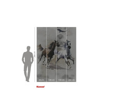 Komar fototapet med hästmotiv och storleksangivelser