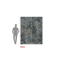 Komar fototapet med skogsmotiv och storleksangivelser