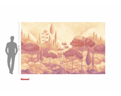 Fototapet med toskanskt landskap och träd