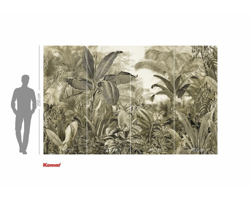 Fototapet med djungelmotiv och storleksangivelser