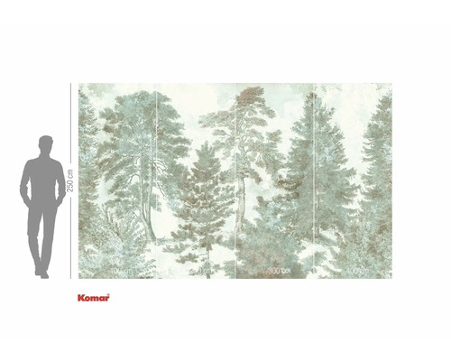 Fototapet med skogsmotiv och storleksangivelser