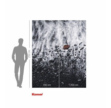 Komar fototapet med strandmotiv, stenar och vågor, 300 centimeter bred och 250 centimeter hög