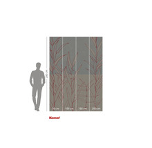 Fototapet med växtmotiv och storleksangivelser