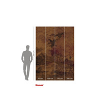 Komar fototapet med skogsmotiv, bestående av fyra delar och måtten 50 cm, 100 cm, 150 cm och 200 cm bred och 280 cm hög