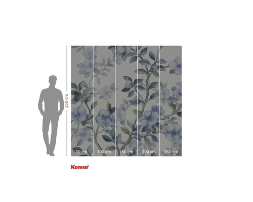 Komar fototapet med blommönster och dimensioner