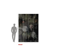 Fototapet med blom- och bladmönster, mått 280 x 200 cm.