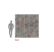 Fototapet med blommönster och storleksangivelser