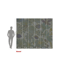 Fototapet med blomstermönster och storleksinformation