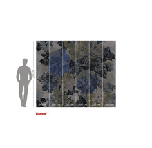 Fototapet med blomstermönster och storleksangivelser