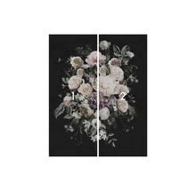 Blommig fototapet, tvådelad