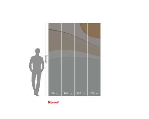 Komar fototapet med abstrakt design, 280 cm höjd, breddangivelser