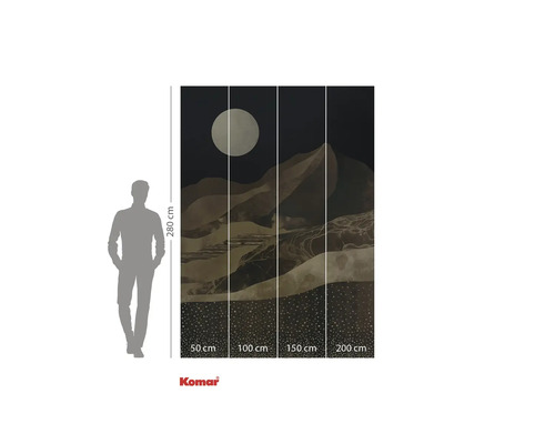 Fototapet med landskapsmotiv och måne