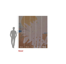 Fototapet med abstrakt växtmotiv och storleksinformation