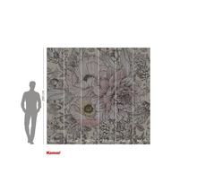 Fototapet med blommönster och storleksangivelser