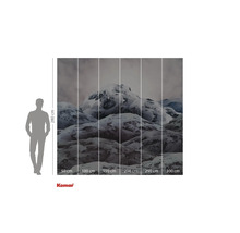 Fototapet med bergmotiv och storleksangivelser