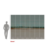 Fototapet med abstrakt landskapsmotiv och storleksinformation.