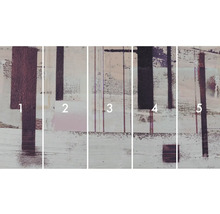 Flerdelad väggbild med abstrakta former