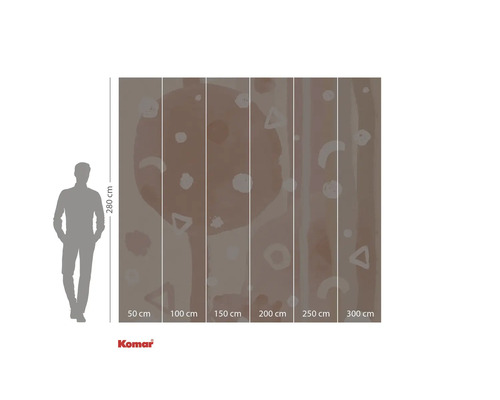 Komar fototapet med abstrakt mönster, 280 cm hög och finns i bredder från 50 cm till 300 cm.