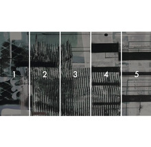 Femdelad väggpanel med abstrakt mönster