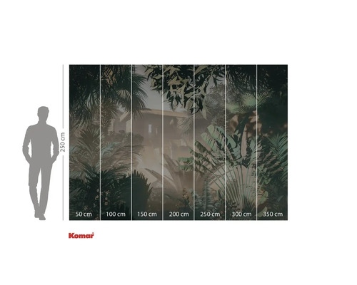Fototapet med djungelmotiv och storleksangivelser
