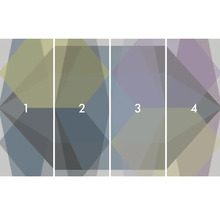 Fyrdelat geometriskt mönster för väggdekoration