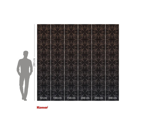 Fototapet med geometriskt mönster, 280 cm hög, olika bredder