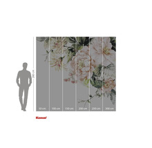 Fototapet med blomstermönster och höjdangivelse