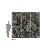 Komar fototapet med tropiska växter och mått