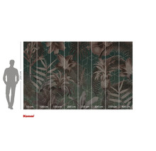 Fototapet med växtmotiv och storleksangivelser