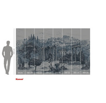 Fototapet med utsikt över Aten, Grekland och måttangivelser