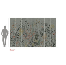 Fototapet med blomstermönster och storleksangivelser